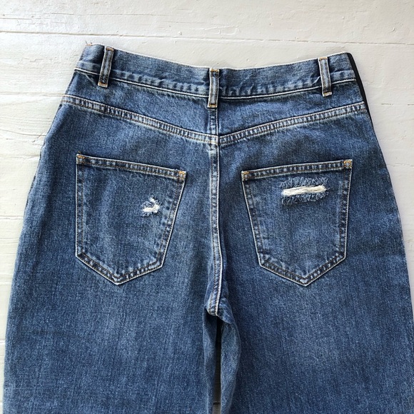 ASOS Denim Maternity Jeans Size 6 NWT Barrel Leg Balloon Leg Taper Dark Wash - Picture 10 of 12